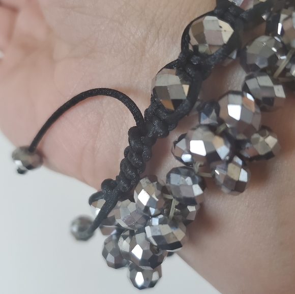 Hematite & Pave Crystal Bracelet - Picture 6 of 6